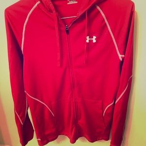 NWOT RED MENS M UNDER ARMOUR  ZIP-UP HOODIE